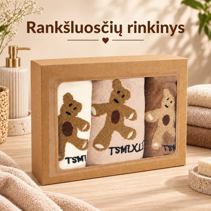 3 vaikiškų rankšluostukų rinkinys