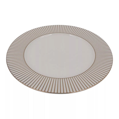 Keraminė lėkštė su auksinėmis linijomis, 27 cm