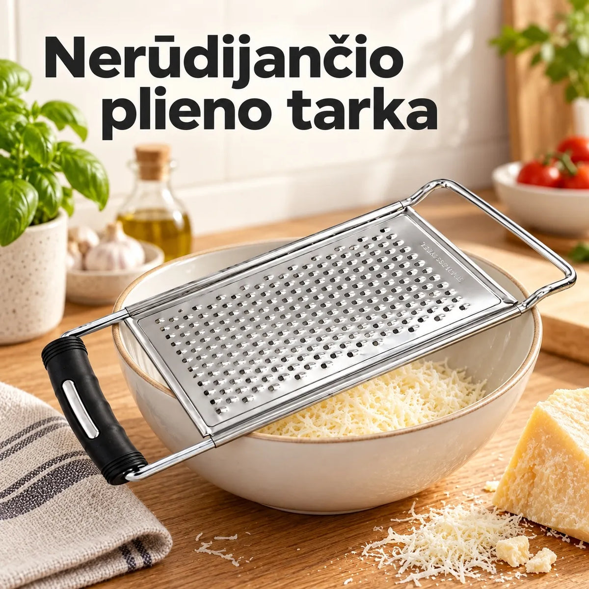 Nerūdijančio plieno vaisių ir daržovių tarka