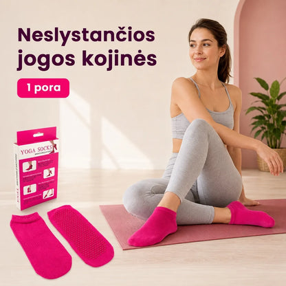 Neslystančios jogos kojinės, 1 pora