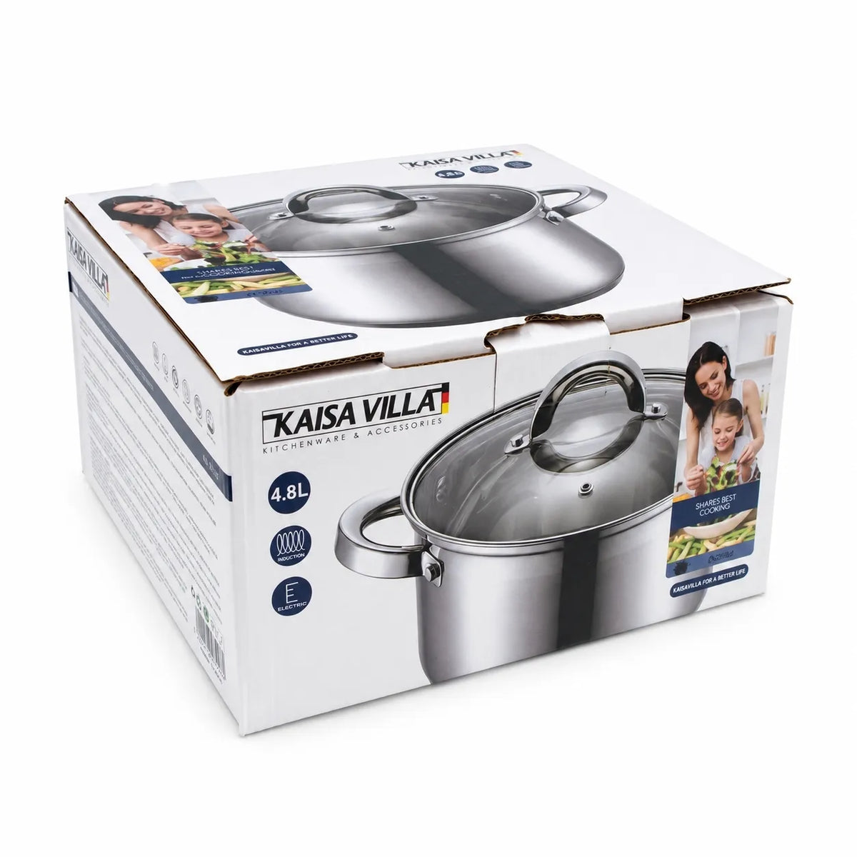 Puodas su stikliniu dangčiu 4,8 l TR2295C