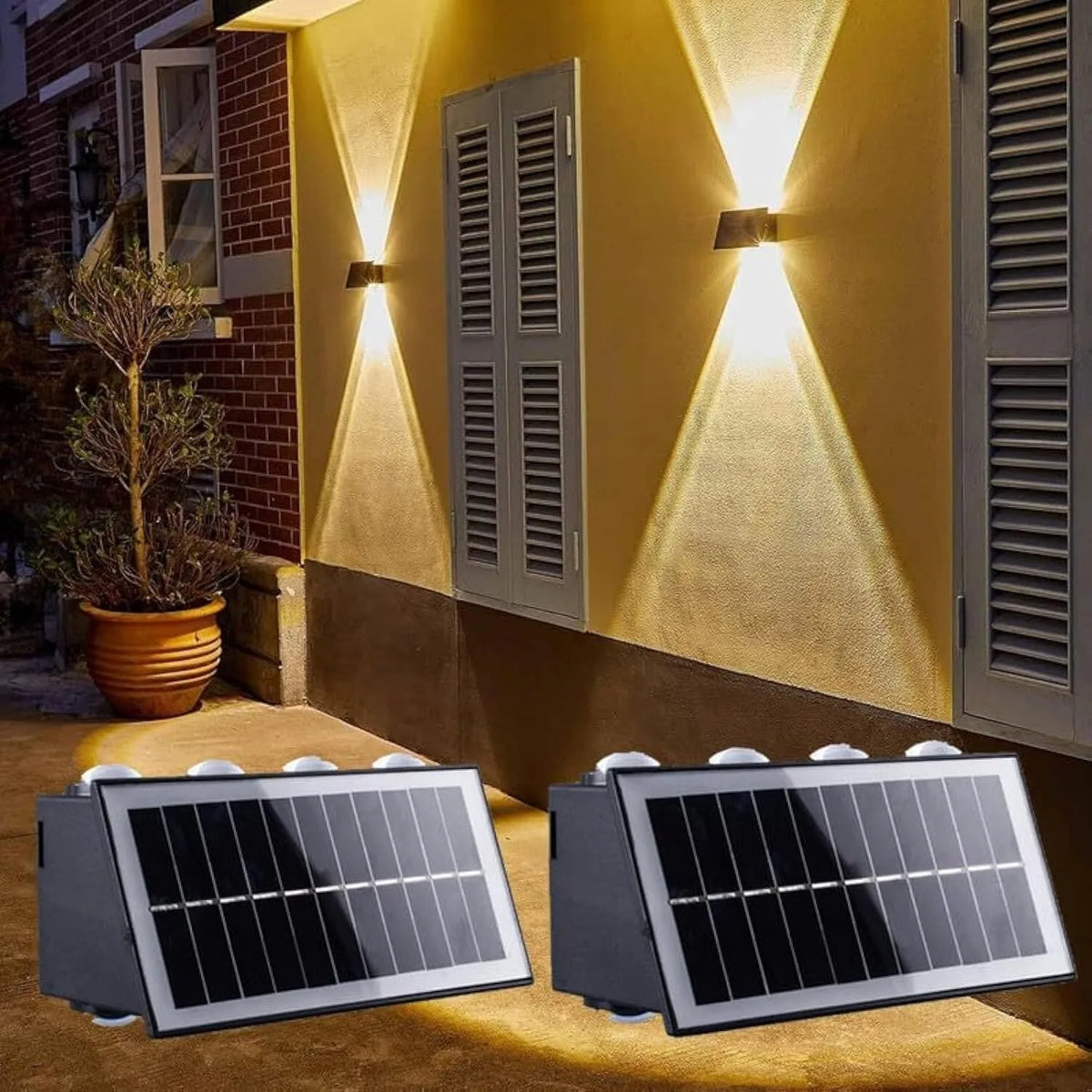 Šoninis LED šviestuvas su saulės panele